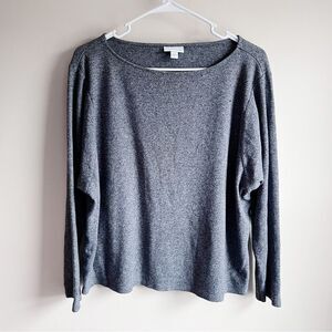 Pure J Jill Gray Boxy Dolman Pullover Lightweight Sweater